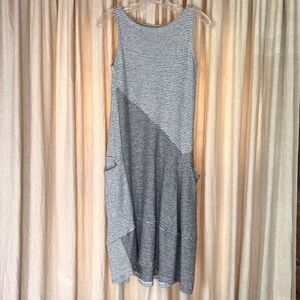 Black & White MATTHILDUR French Terry Sleeveless Pocket Dress